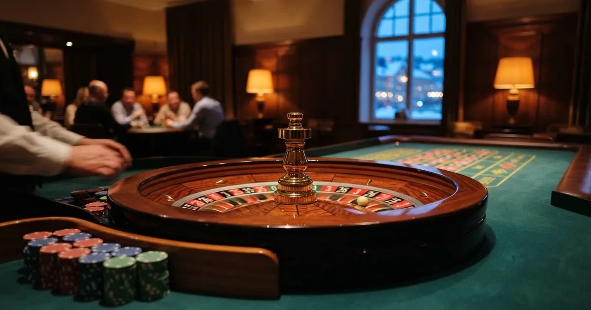 Färgglada bollar snurrar i en glaskupol i en lottomaskin, mjukt ljus speglas på kupolen — spela roulette i sverige